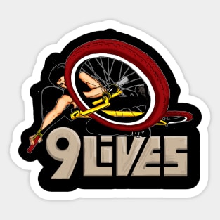 Bmx 9 lives Sticker